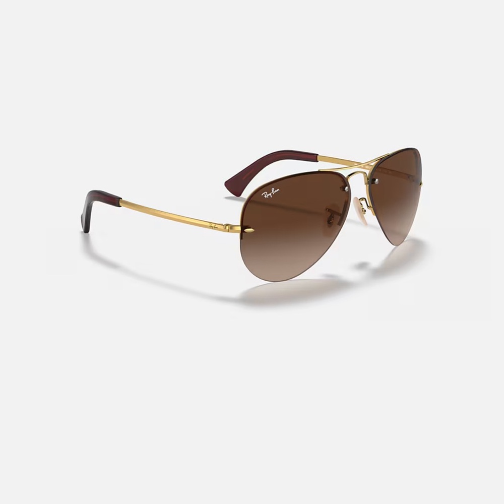 Ray-Ban Gold Frame with Brown Lenses Sunglasses- Brand New